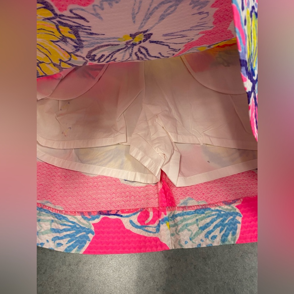 Lilly Pulitzer Marigold Floral Pink Skort—Size 2 - Picture 4 of 8